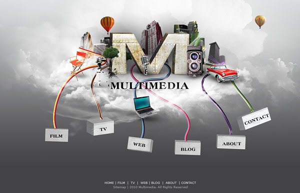 Multimedia Website Layout in Photoshop 27 New and Fabulous 3D Tutorials in Photoshop