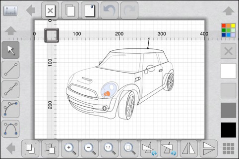 app which enables users to draw 2D vector drawings and designs easily