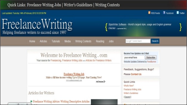 Freelance Writing  freelance writing websites