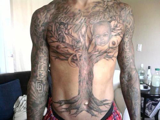 Monta Ellis Family Tree Tattoo