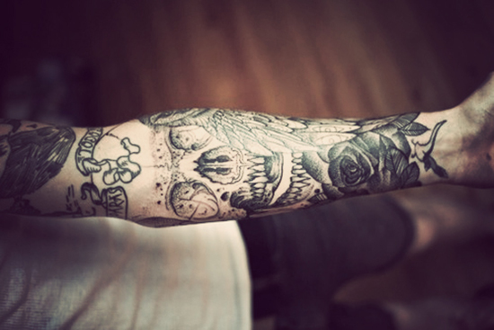 Full Sleeve Skull Tattoo Designs for Men