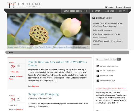 Temple Gate An Accessible HTML5 WordPress Theme