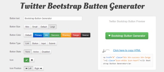 Bootstrap Button Generator