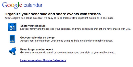 google calendar