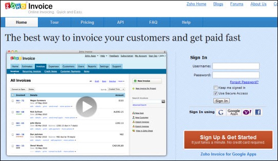 zoho invoice