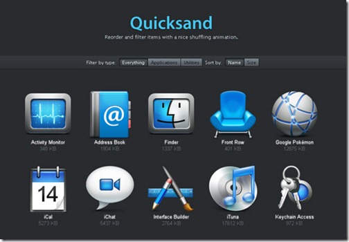 jQuery Quicksand