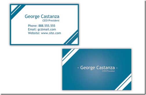 Business Card: Free PSD Print Template for a Business Card