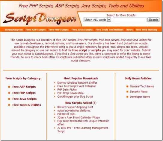 free java scripts for websites