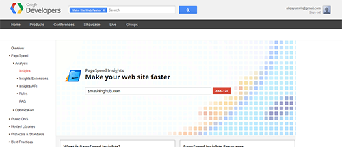 google page speed test