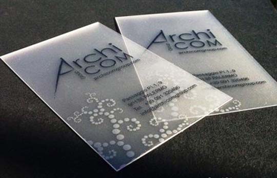 Translucent Frosted Plastic BusinessCard