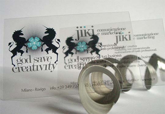 Clear Plastic Business Cards