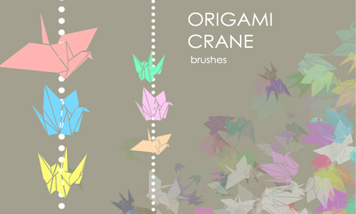 Origami Crane Brushes