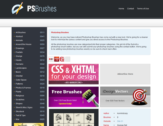 PS Brushes - Photoshop Brush Site