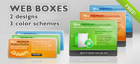 6 PSD Web Boxes