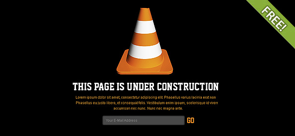 Free PSD Under Construction Page