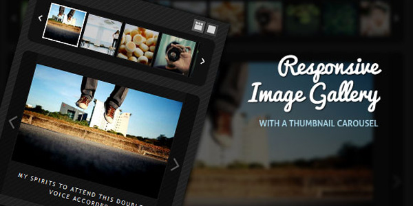 Responsive Image Gallery with Thumbnail Carousel