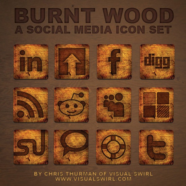 Burnt-Wood--A-Social-Media-Icon-Set