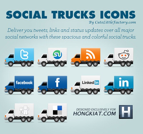 social-truck-icons