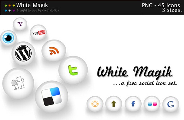 white-magik-free-social-icon-set