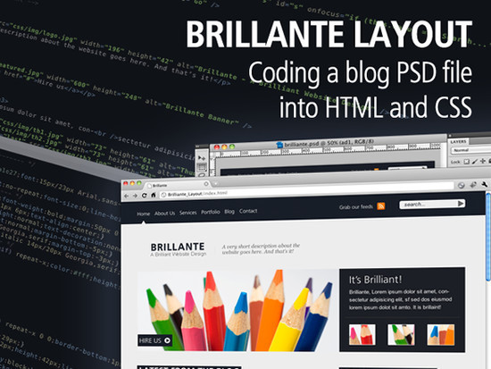 Brilliante Blog Layout – Coding The PSD File Into CSS and HTML