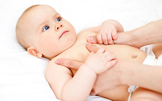 Mother holding baby