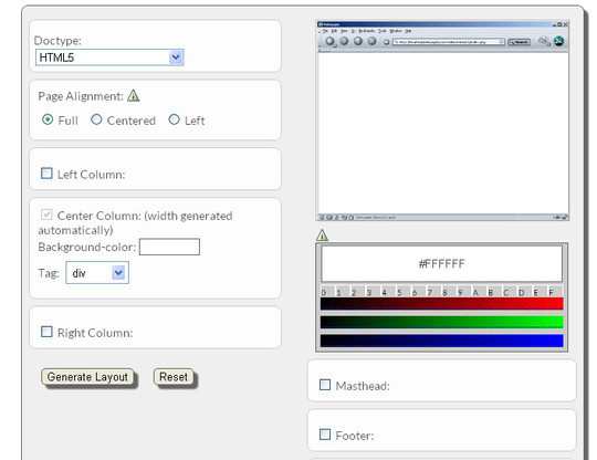 CSS Layout Generator