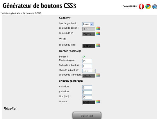 CSS3 Button Generator