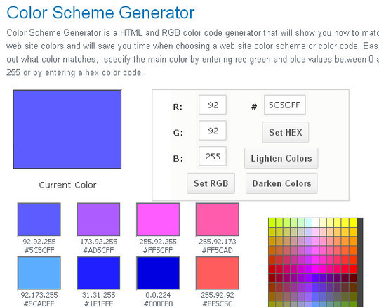 Color Scheme Generator