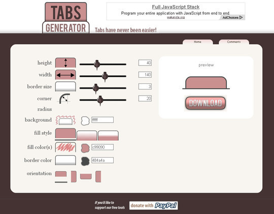 Tabs Generator