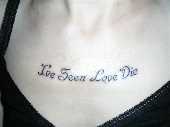 chest tattoos quotes about love