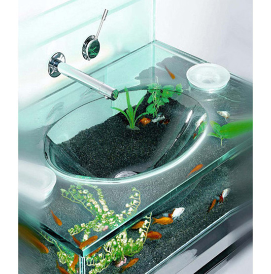 Bathroom Sink Aquarium