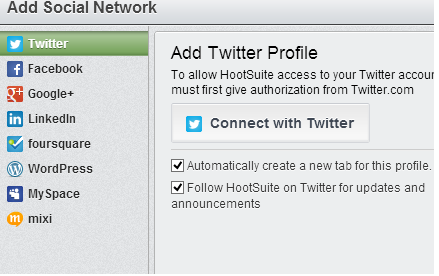 add social networks