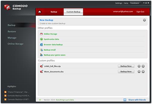 18. Comodo Backup