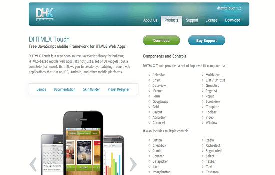 DHTMLX Touch