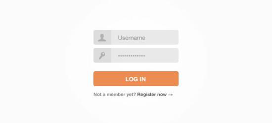 Flat UI Login Panel (PSD) by Valentin Scholz