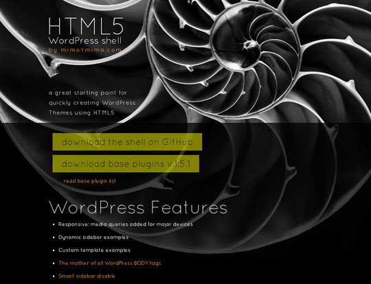 HTML5 WordPress Shell