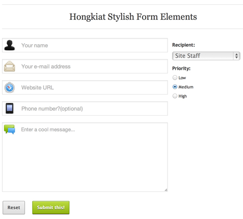 Responsive Form with HTML5 CSS3