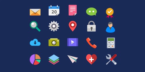 20 Flat Icons (PSD)