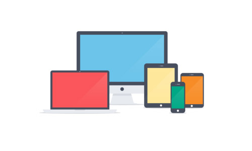 Apple devices - Flat icons (PSD)