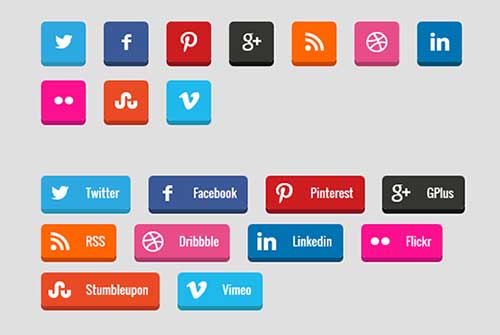 Create 3D Social Media Buttons with CSS3