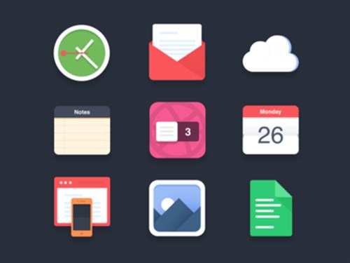 Flat icons (PSD)