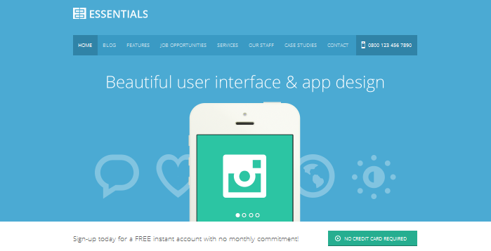 flat ui wordpress theme design