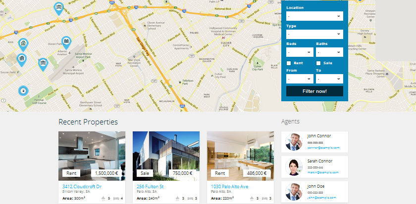 flat ui wordpress theme for real estate