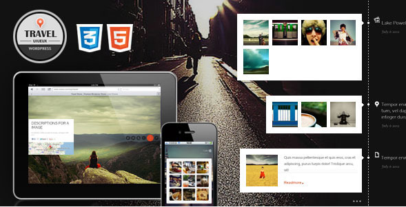 full screen travel wordpress theme