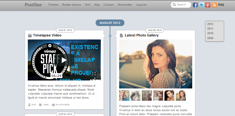 postline facebook style buddypress theme