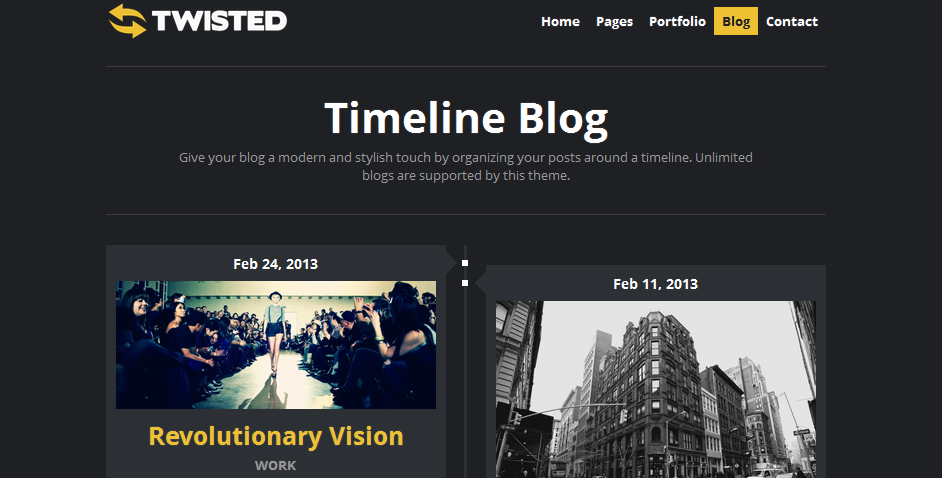 twisted facebook style wordpress theme