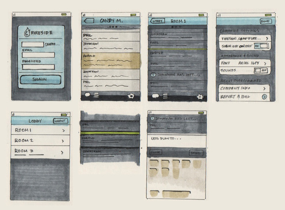 wireframe & mockup sketches 02