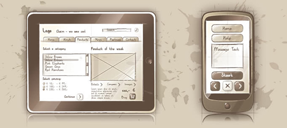 wireframe & mockup sketches 03