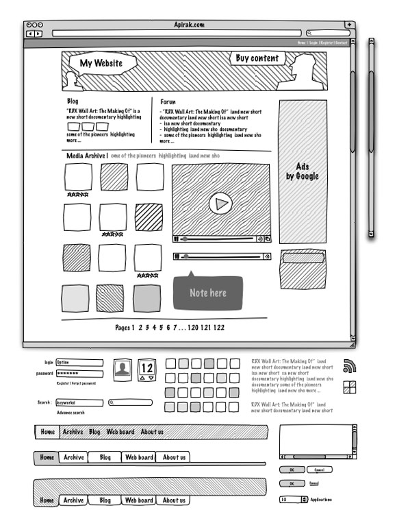 wireframe & mockup sketches 06