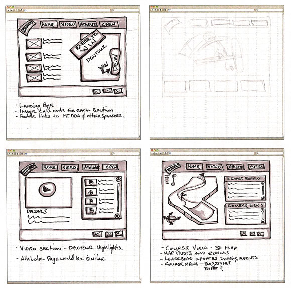 wireframe & mockup sketches 12